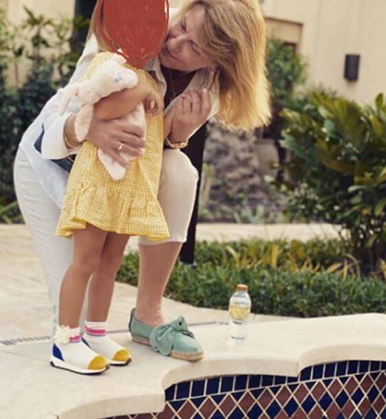 Dijana Djokovic with her granddaughter Tara.
